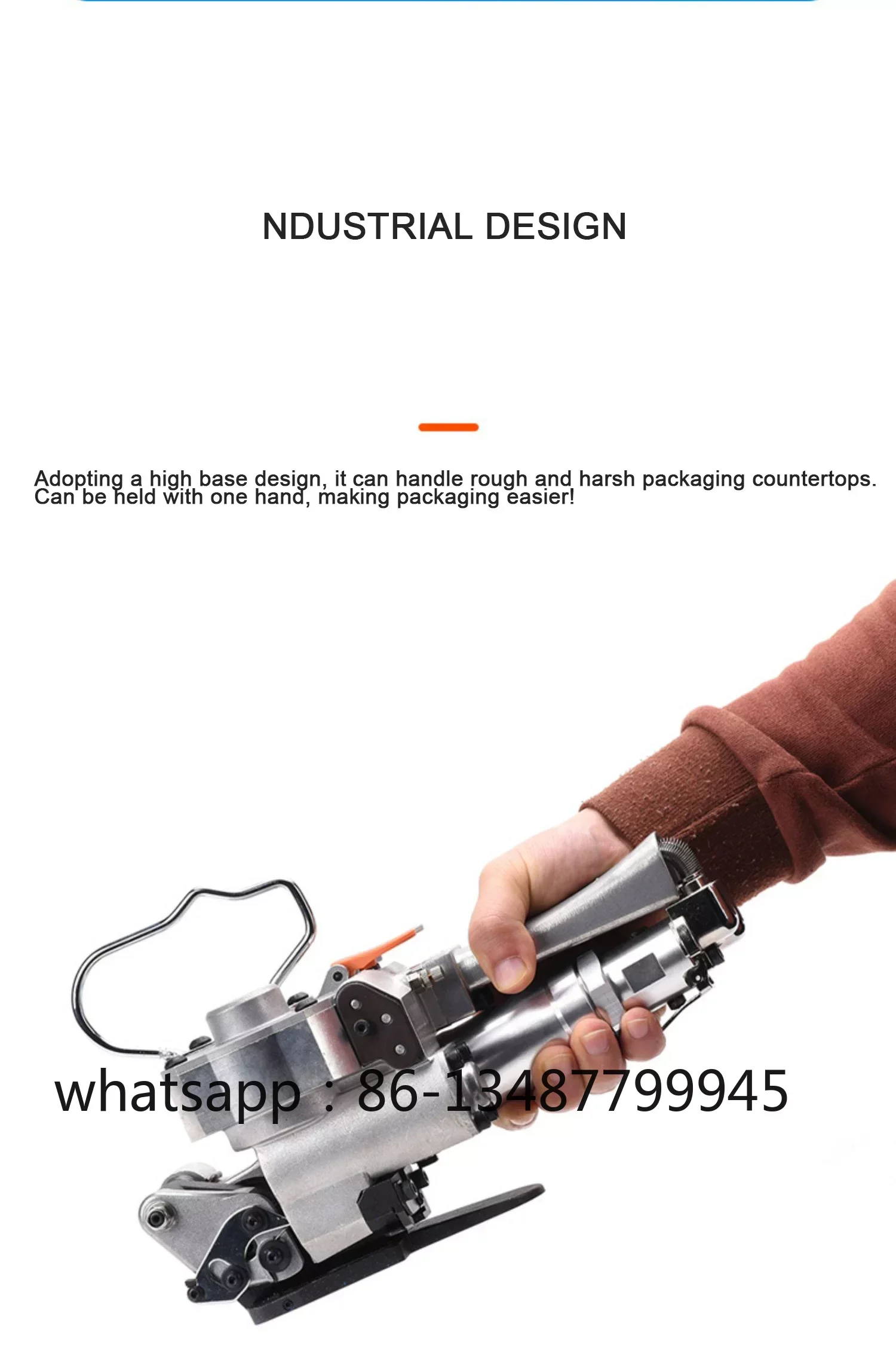 

Handheld PP PET Strapping Machine Pneumatic Sealless PET Plastic Banding Tool High Tension Belt Strapper for 19-25mmm
