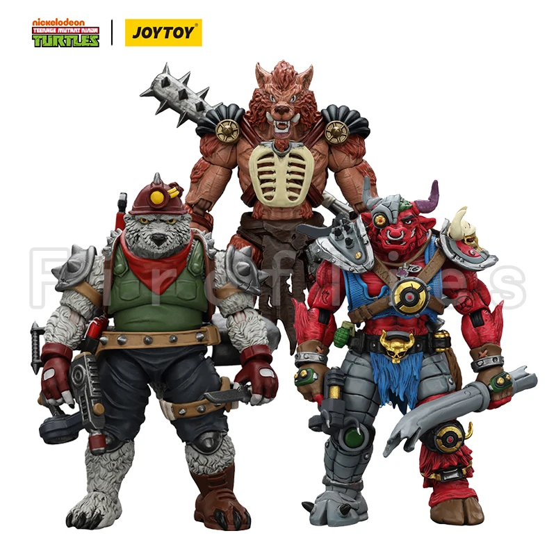 

1/18 JOYTOY Action Figure Turtles Dirtbag Groundchuck Rahzar Anime Toy