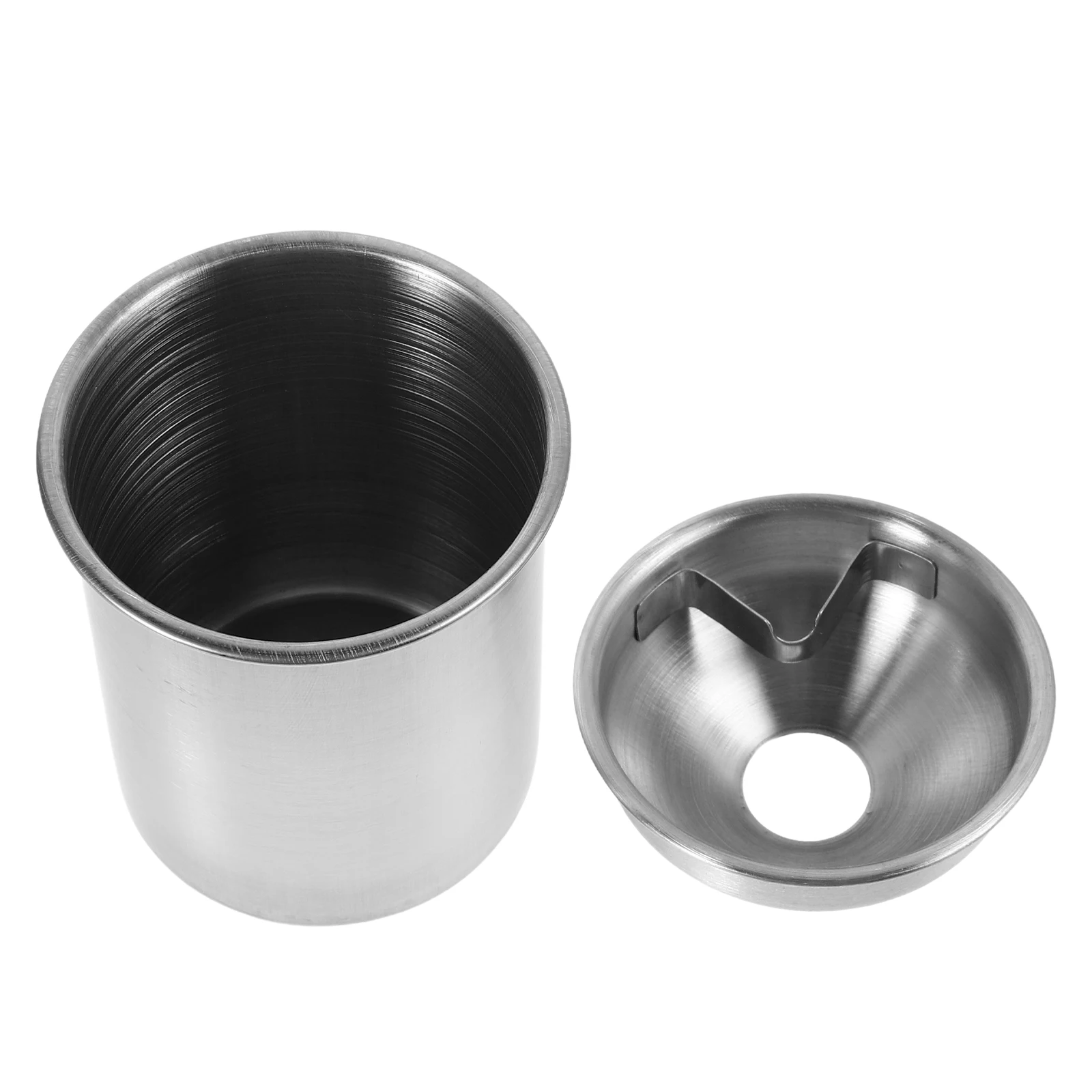 

Stainless Steel Windproof Car Ashtray With Lid Portable Outdoor Camping Garden Ashtray For Smoking Auto Vehicle Tabletop Durable