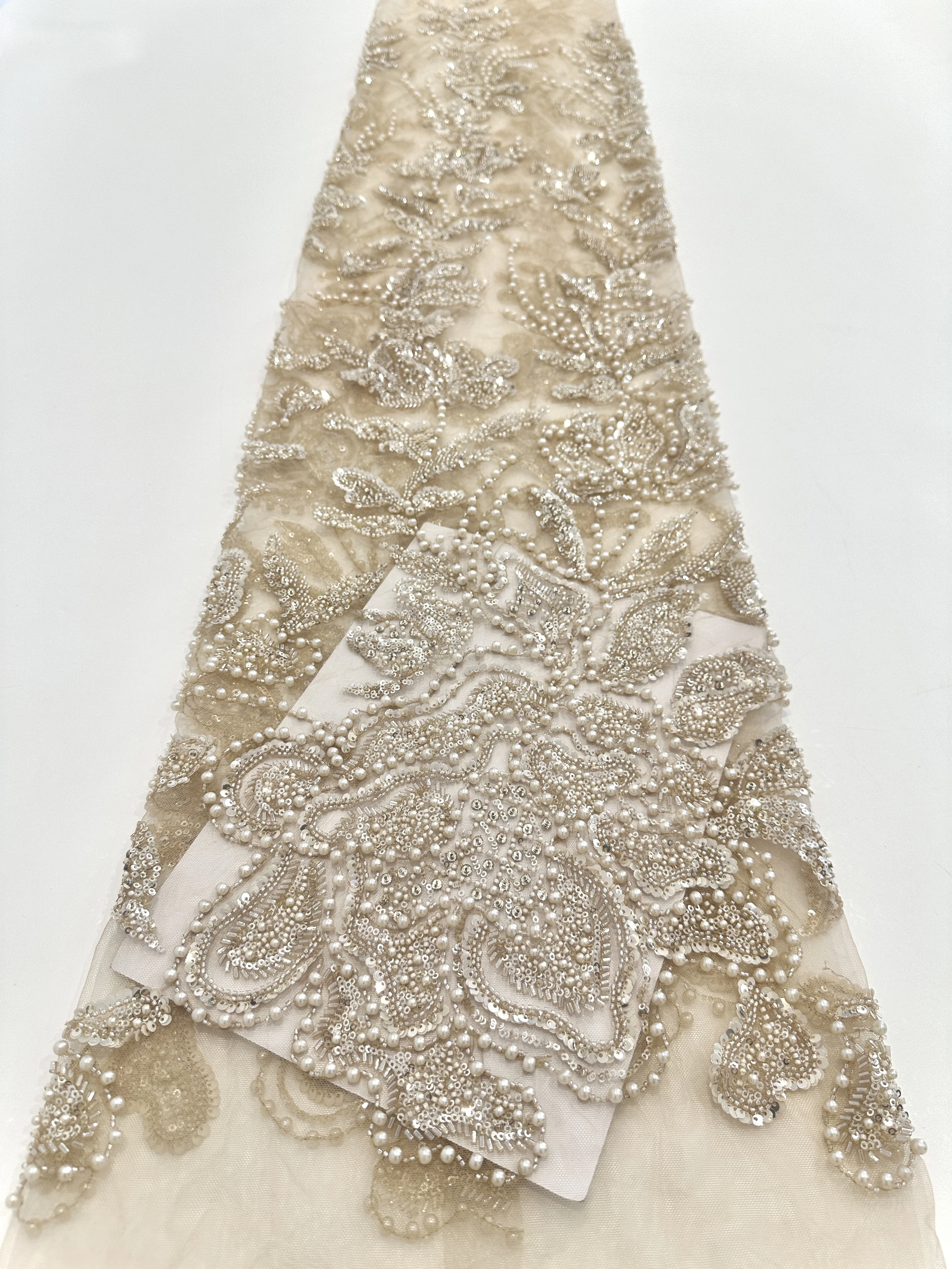 الأزرق الأفريقي الترتر اللؤلؤ أقمشة الدانتيل 2025 جودة عالية الفرنسية الثقيلة تول مطرز أقمشة الدانتيل نيجيريا لفستان حفلات الزفاف