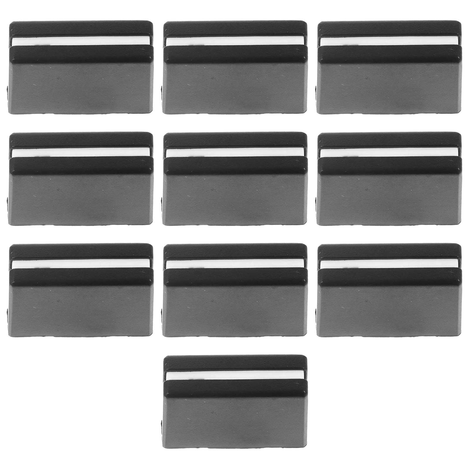 

10pcs Black Caps Slider Knobs for Mixer Console DJ Equipment 4mm Inner Hole Diameter ABS Material Durable Use