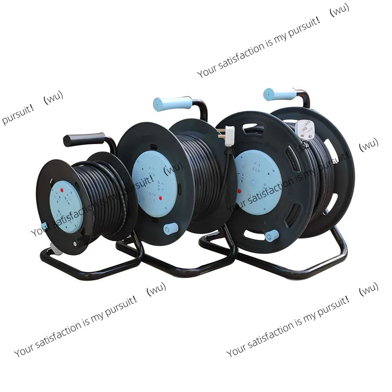 

Mobile cable 4 plug leak protection power supply extension wire reel spool storage reel