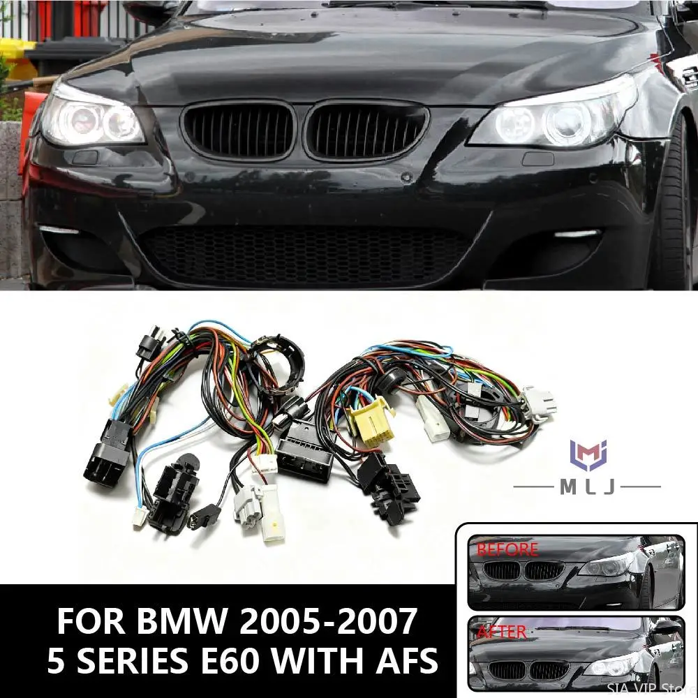 

Жгут проводов для фар с AFS, подходит для BMW 5 серии E60 E61 2005-2007, внутренний жгут проводов фар, разъем для автомобильных фар