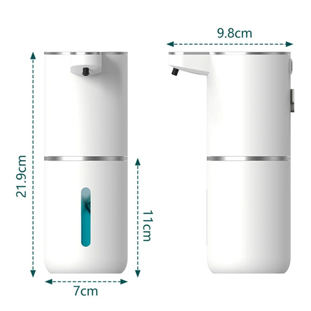 Soap Dispenser Non-Contact Liquid Soap Dispenser Wall Mounted Display Infrared Sensor Mobile Phone Washer(White)