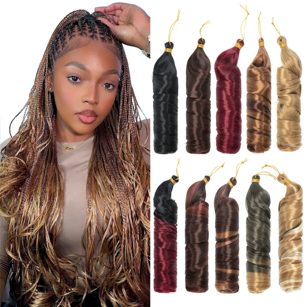 24 Inch French Loose Wave Crochet Braids Synthetic Hair Extensions For Sairawigs Soft Afro Curly Texture Styling Kit