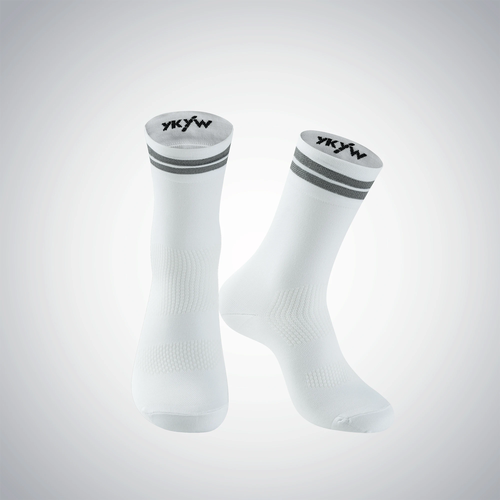 YKYWBIKE Unisex-Radsocken, atmungsaktive Rennradsocken, Outdoor-Sport-Kompressionssocken, Pro-Team-Rennsocken, Lauf-Fahrradsocken – Detail 4