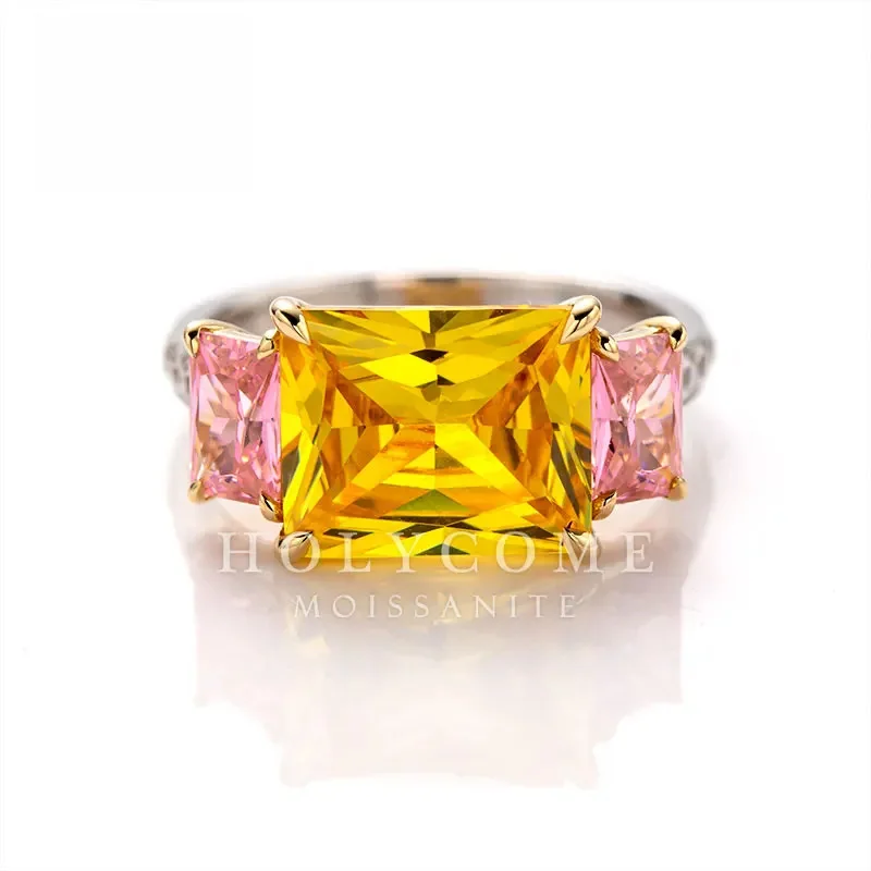 

2024 Trendy Cubic Zirconia Sterling Silver Rings Fashion Jewelry Custom Ring 925 Sterling Silver 18k White Gold Plated Rings