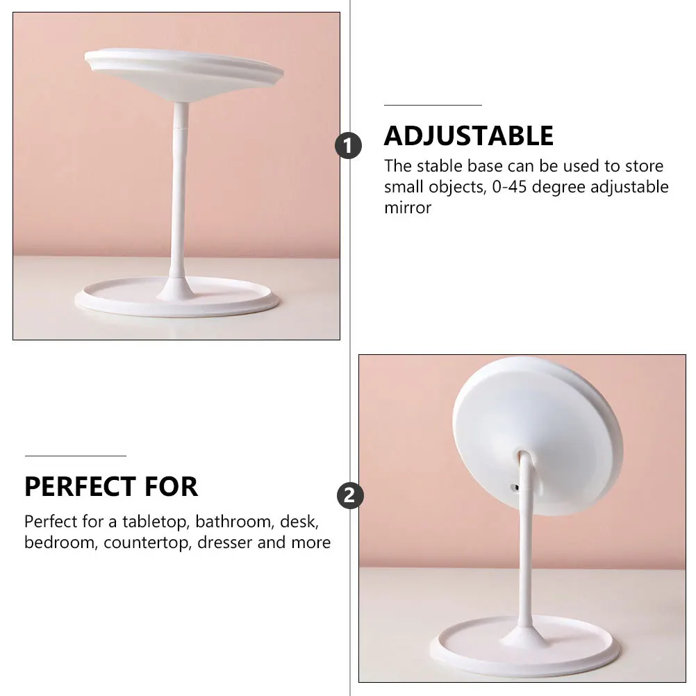 Miroir de maquillage LED, chargeur USB, haute définition, lumière réglable, miroir de vanité, outil de beauté Portable de bureau, cadeau pour femmes, 1 ensemble