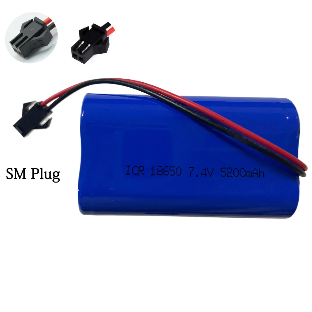 Doublepow 100% Original 18650 lithium battery 7.4v 5200mah rechargeable battery pack megaphone speaker  protection board