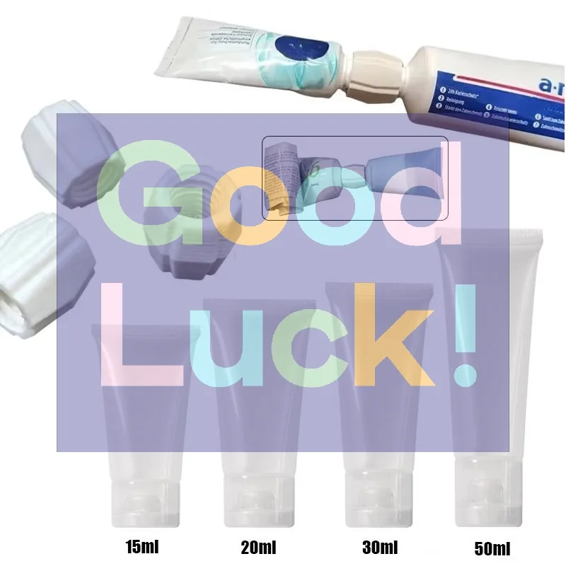 3Pcs Travel Bottles+ Adapters Toothpaste Squeezer Adapter No-Spill Tube Roller For Travel Home Organizer Toothpaste Saver Tool