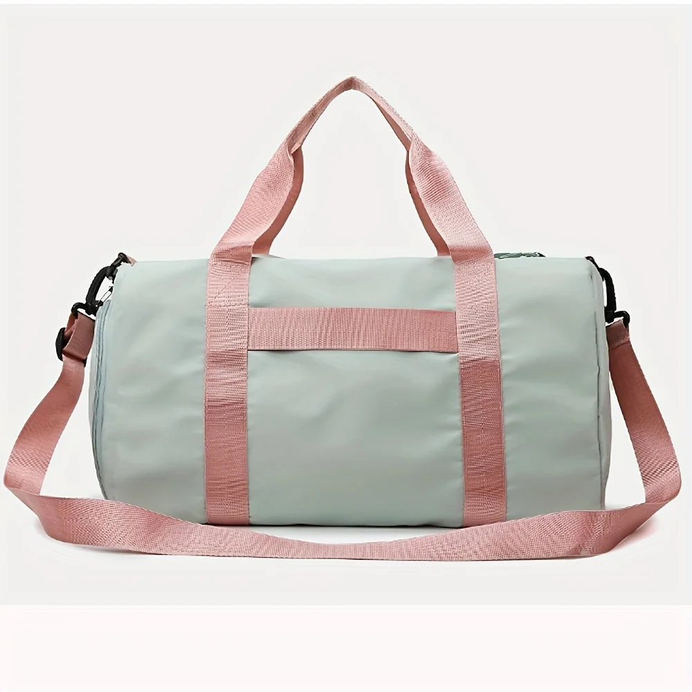 Chenillie-Bolso de mano con letras para mujer, bolsa de lona de viaje con compartimento para zapatos, bolso de hombro para transporte de aerolíneas