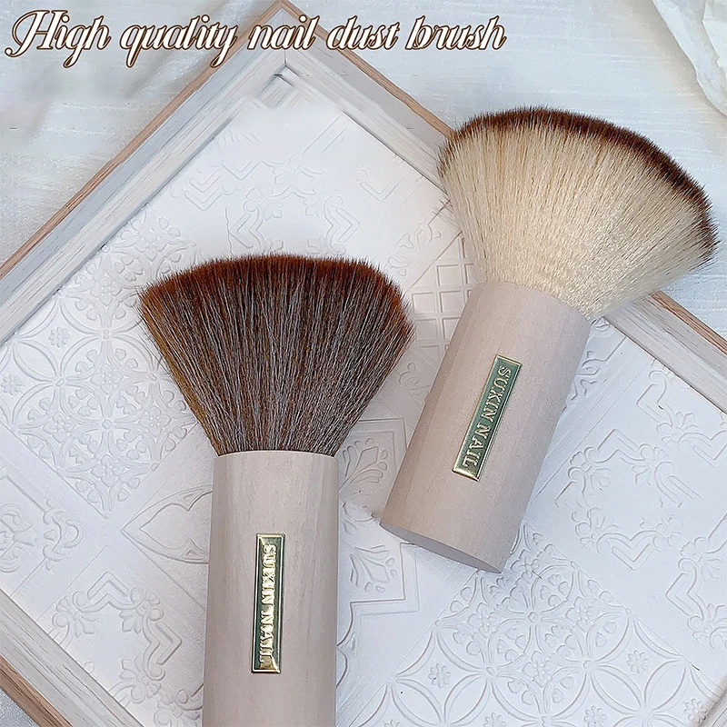 Brosse ronde anti-poussière pour ongles, grande taille, pour enlever la poussière des ongles, acrylique, Gel UV, outil de nettoyage de poudre, accessoires de manucure