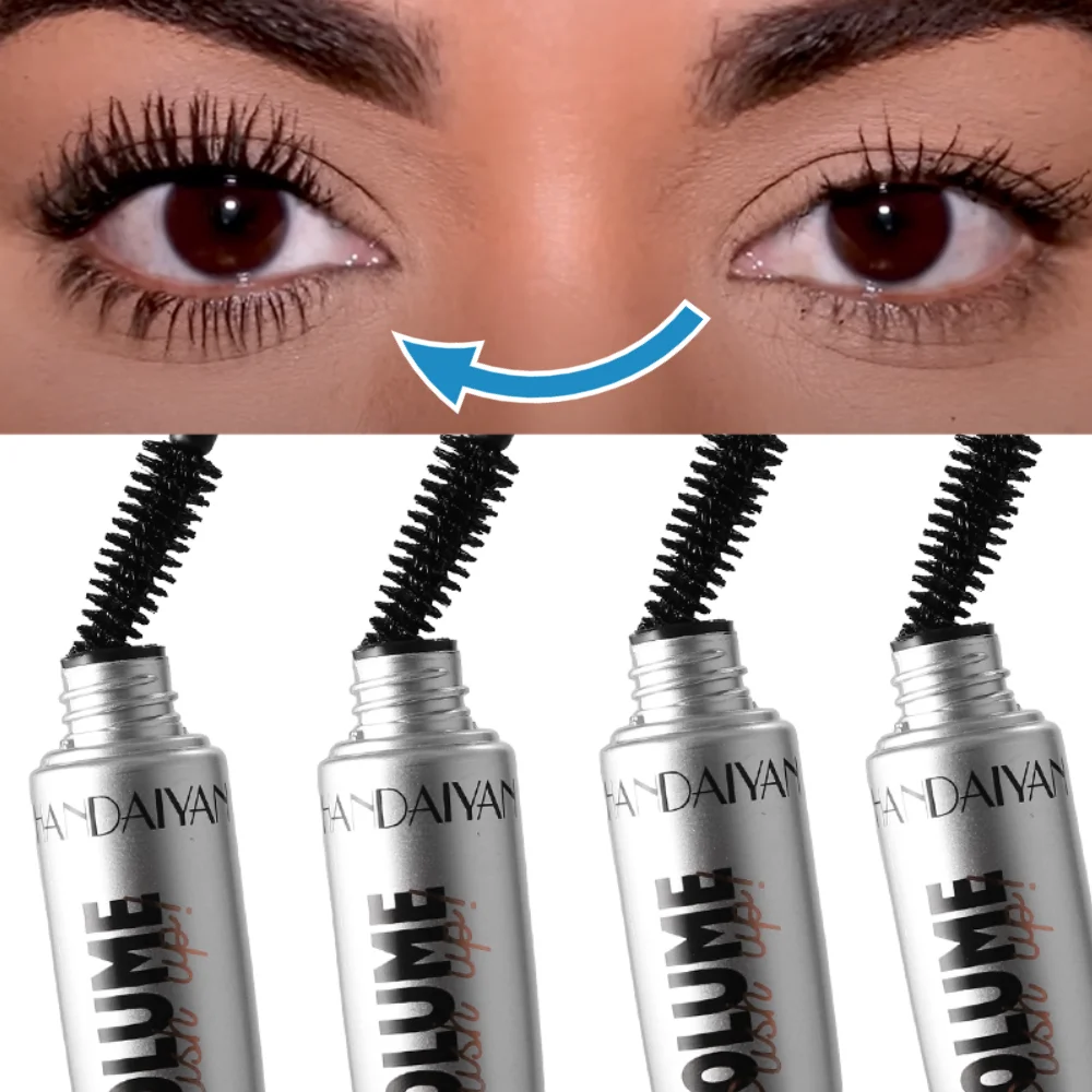 Silk Fiber Lash Mascara, natural dramático alongamento e espessamento, duradouro, impermeável e à prova de manchas