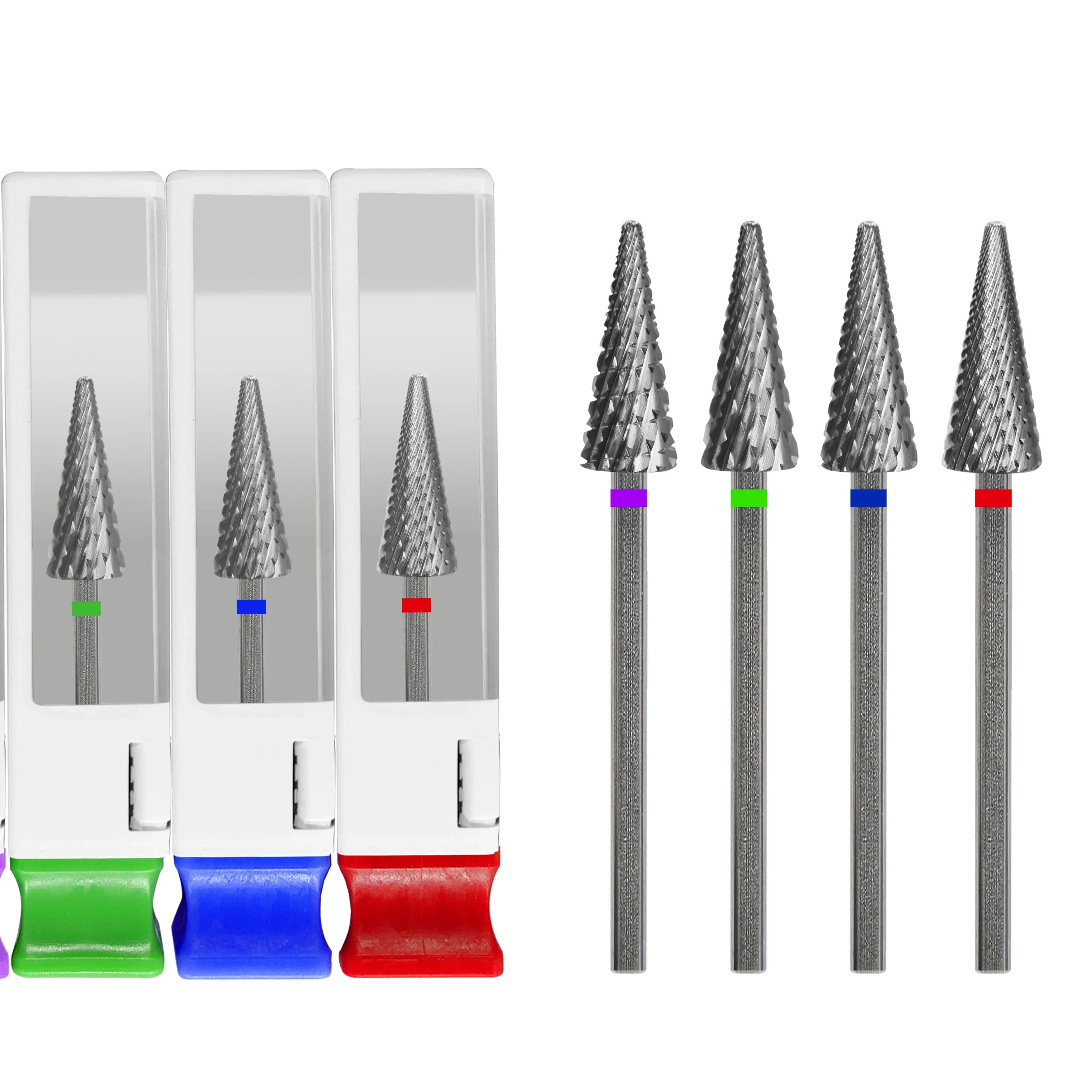 Efrat Urieli Linux Carbide 6*15mm Nail Drill Bit Cuticle Clean Maincure Pedicure Cone Shape Milling Cutter Manicure Rotary Burr