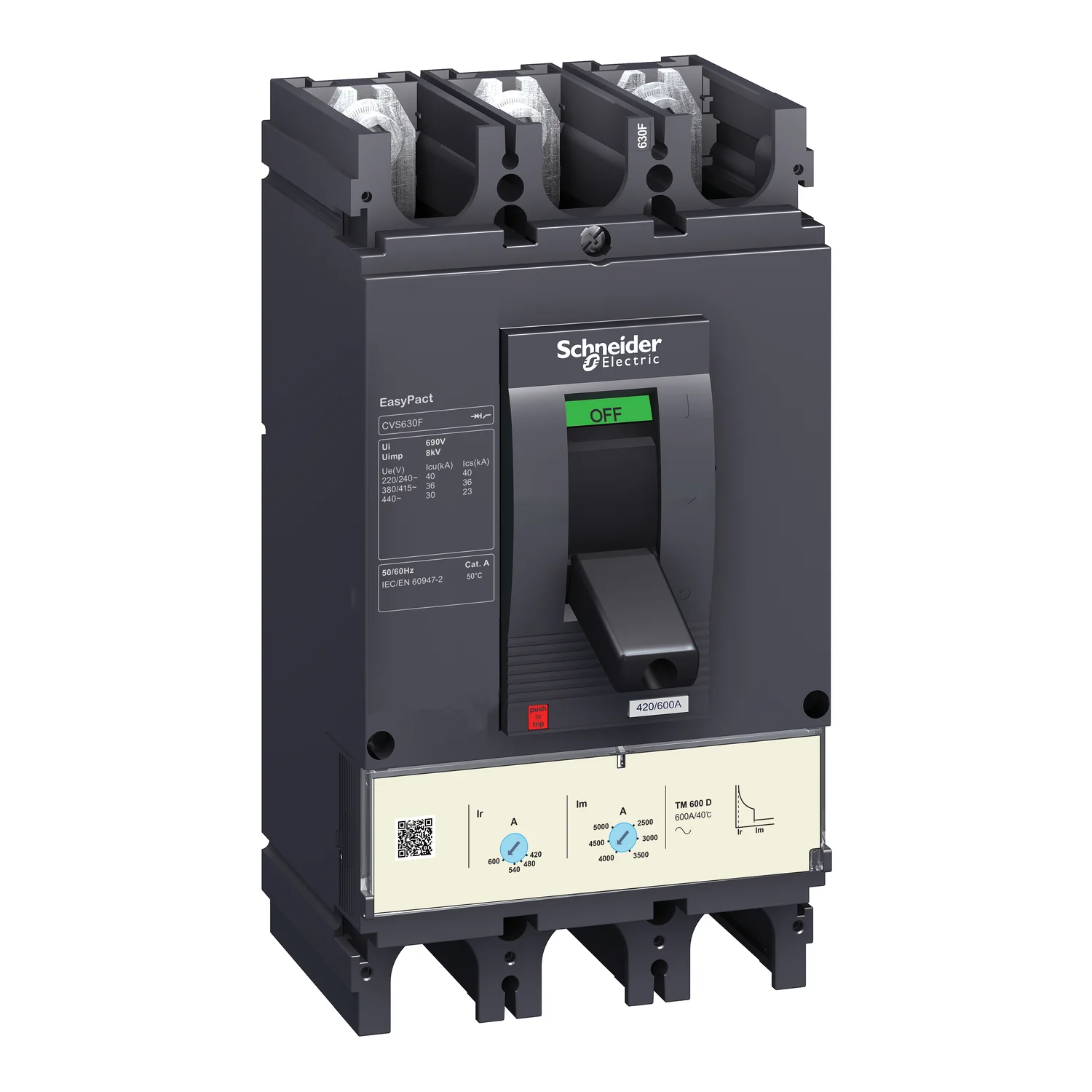 

LV563306 circuit breaker CVS630F TM600D 3P3D