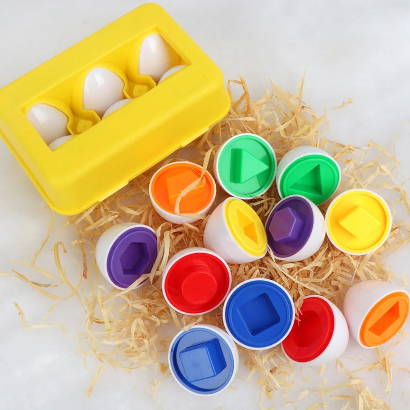 6/12 Pc Matching Smart Egg Puzzle Toy Development Educational Games Sorter Toys Montessori BabyToys For Kids Children 2 3 4 Year