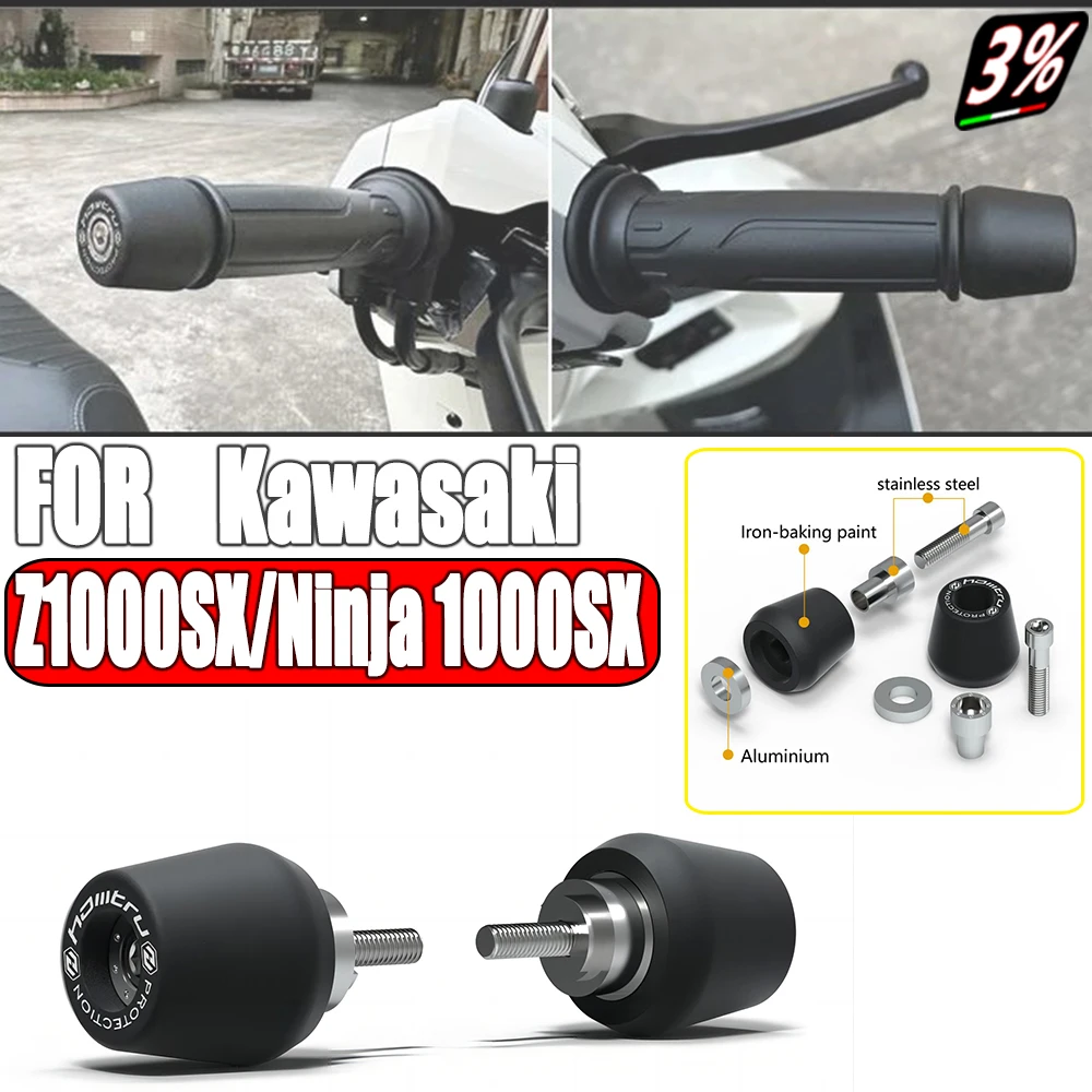 For Kawasaki Z1000SX 2017-2019 / Ninja 1000SX 2020-2023 Handle Bar End Weight Grips Cap Z1000SX Frame Slider Crash Protector