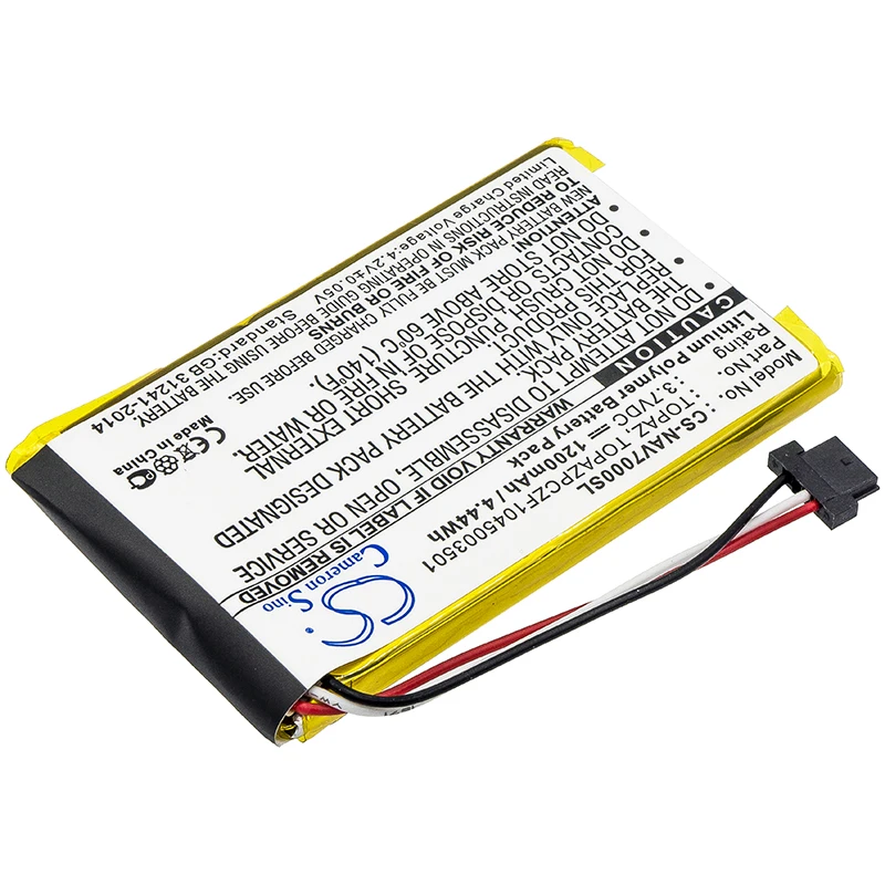 3.7V 1200mAh GPS, Navigator Battery Topaz, TOPAZPCZF1045003501 for Navigon 70 Easy, 70 Plus, 70 Premiun +TOOL