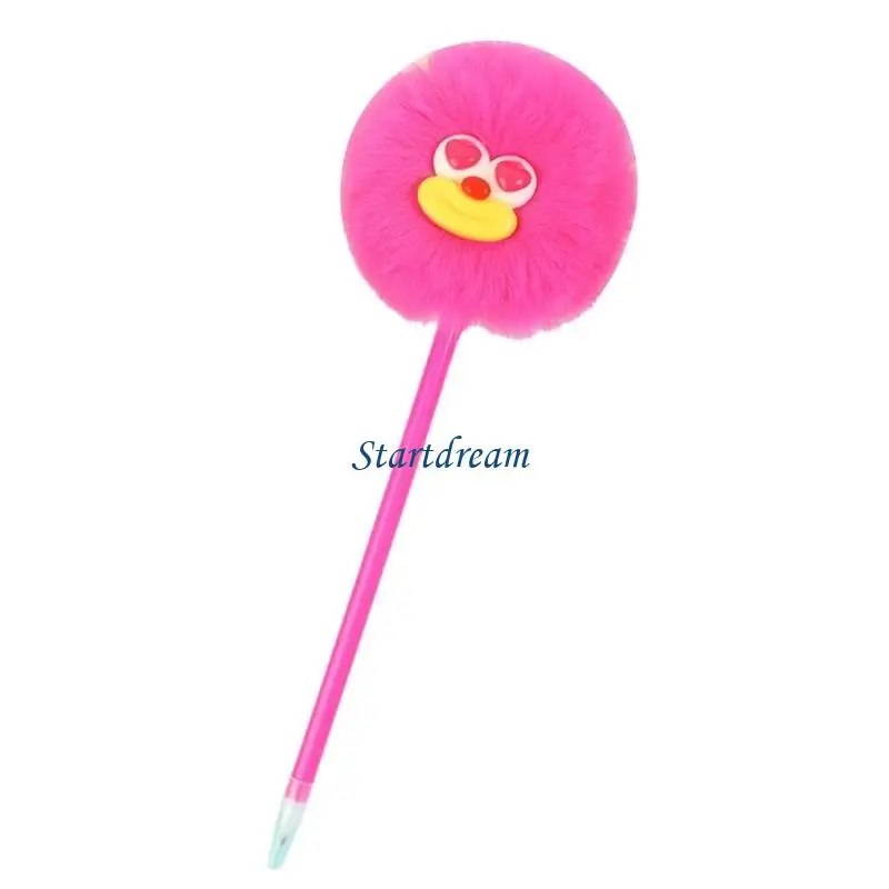 

6pcs Furry Pom Pom Ballpoint Pen для студенческой игры.