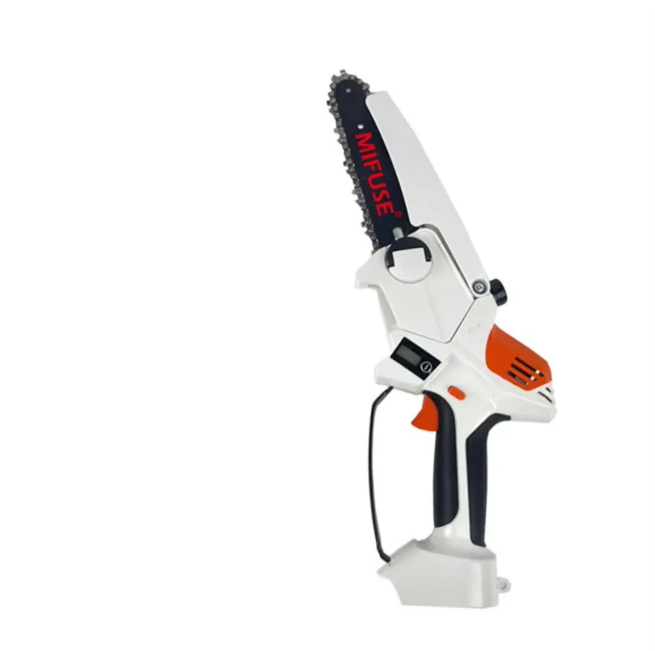 

6Inch 21V Cordless Mini Electric Chainsaw Non-slip Handle Handheld Portable Saw for Garden Wood Cutting Tree Trimming