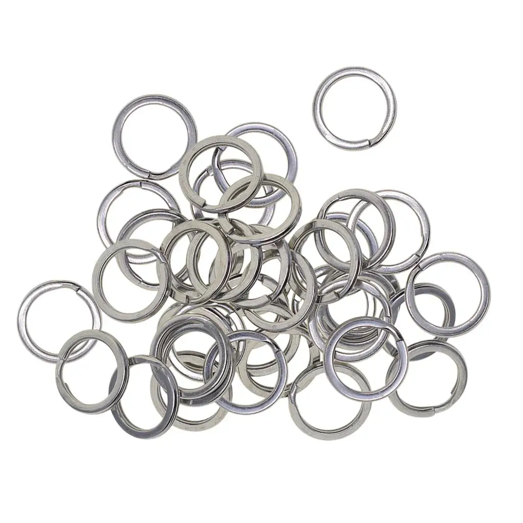 20/50 Steel Round Split Ring Key Rings Bulk 15mm Double Loop Finishing Rings