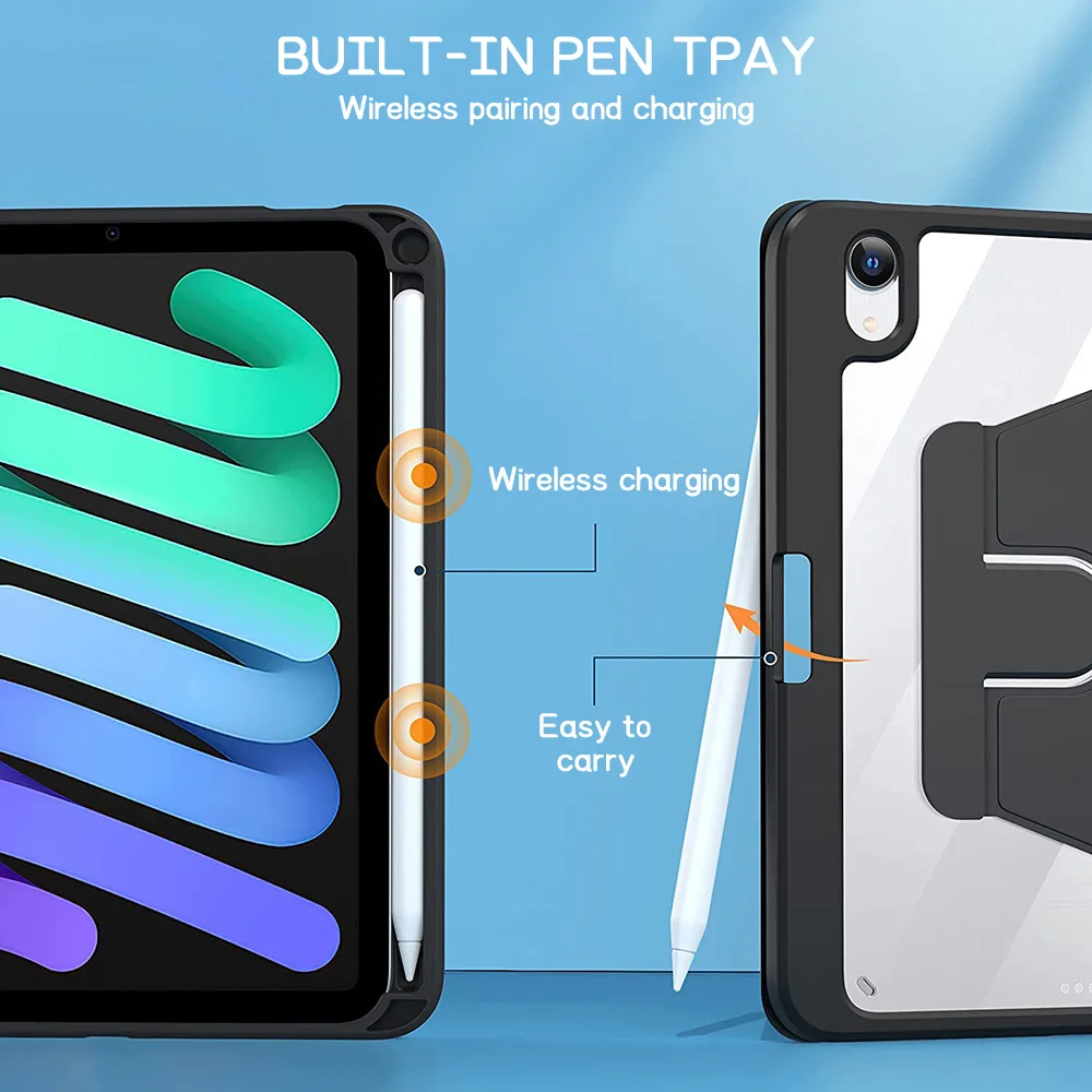 حافظة لجهاز iPad Air 5 4 10th 10.9 حافظة جديدة لجهاز iPad air 11 11th Pro 11 13 3 9.7 غطاء 10.2 7th 8th 9th Gen 360 ° ملحقات قذيفة الدوران #3