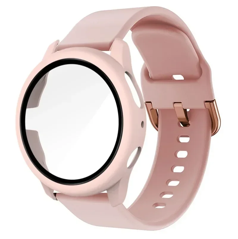 20mm Strap+Case for Samsung Galaxy Watch Active 2 Bracelet Band Coverage Bumper forGalaxy Watch 4/5/6 40mm 44mm Protective Cover