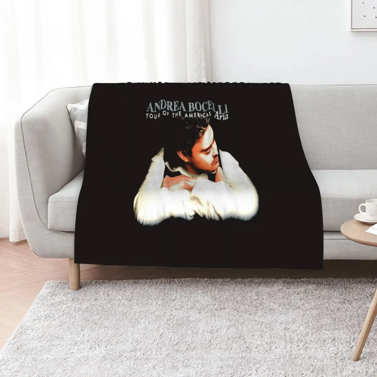 1998 Andrea Bocelli Vintage Aria The Opera Album Tour Throw Blanket Bed Fashionable Picnic Flannel funny gift Blankets