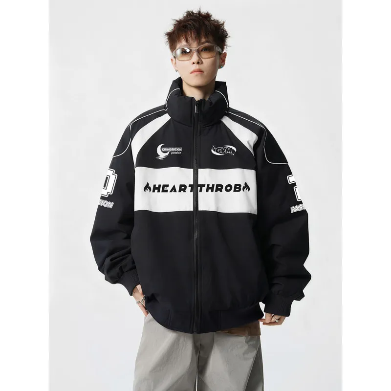 

Хлопковый джет большого размера, мужской мотоцикл для гонок на открытом воздухе, модный корейский Гонконгский слей, уличный тренд для колледжа