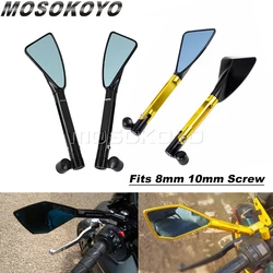 Motorcycle Mirrors Scooter 8/10mm Side Rear View Mirror Rearview Universal For Kawasaki Yamaha TMAX530 TMAX 500 530 X MAX 300