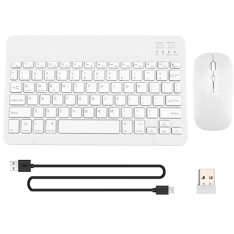 Juego de teclado y ratón inalámbricos Bluetooth silenciosos ultrafinos adecuados para teclado Bluetooth de tableta y portátil