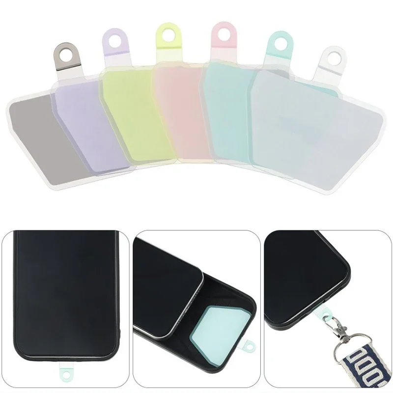 Universal Mobile Phone Anti-lost Lanyard Card Gaske TPU Detachable Self-adhesive Cell Phone Hanging Cord Strap Patch Tether Pad