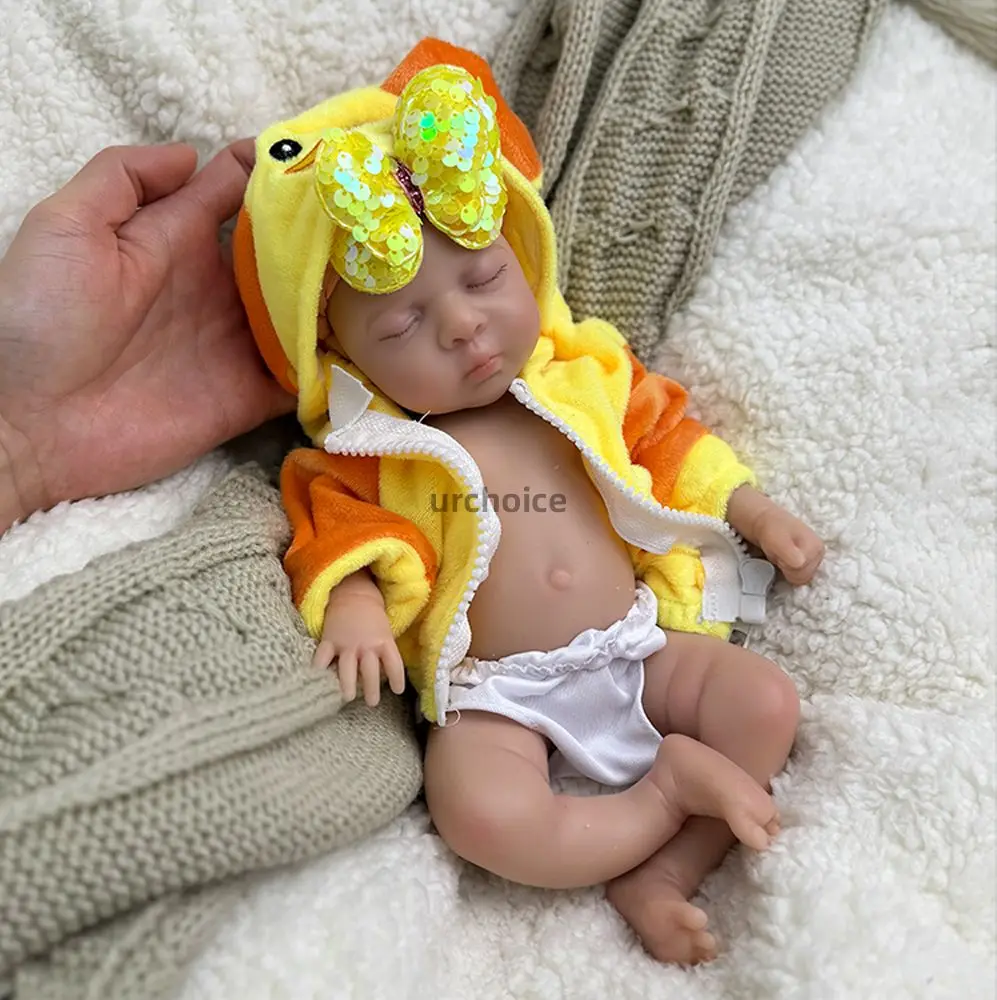 

Full Body Soft Baby Girl Luna 12Inch 3D Skin Silicone Reborn Doll Washable Newborn with Realistic Detail for Birthday Gift