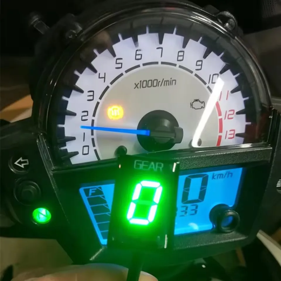 For Kawasaki Brute Force 750 ATV All Years ZRX1200 11-15Motorcycle Gear Indicator Digital 1-6 Level Gear Display Speed Bracket