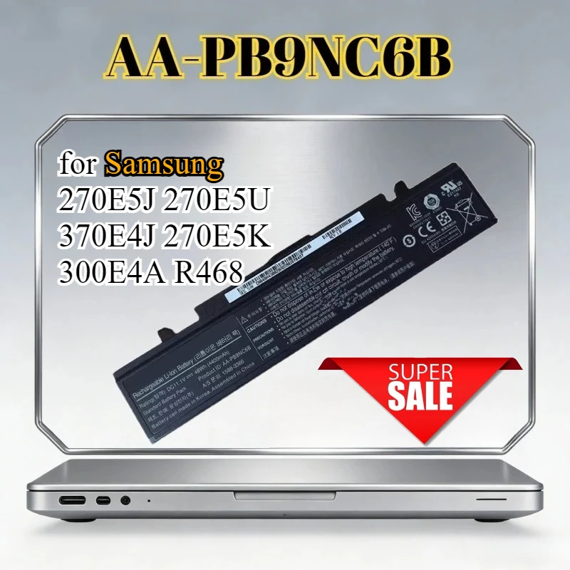 Laptop Battery for Samsung 270E5J 270E5U 370E4J 270E5K 300E4A R468