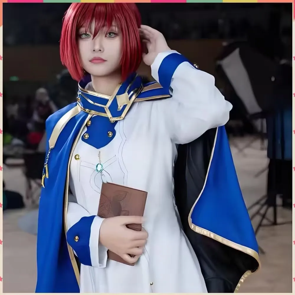 أزياء شيرايوكي التأثيرية أنيمي سنو وايت مع الشعر الأحمر لعب الأدوار بدلة الهالوين كرنفال حفلة الزي فستان نسائي فرنسي