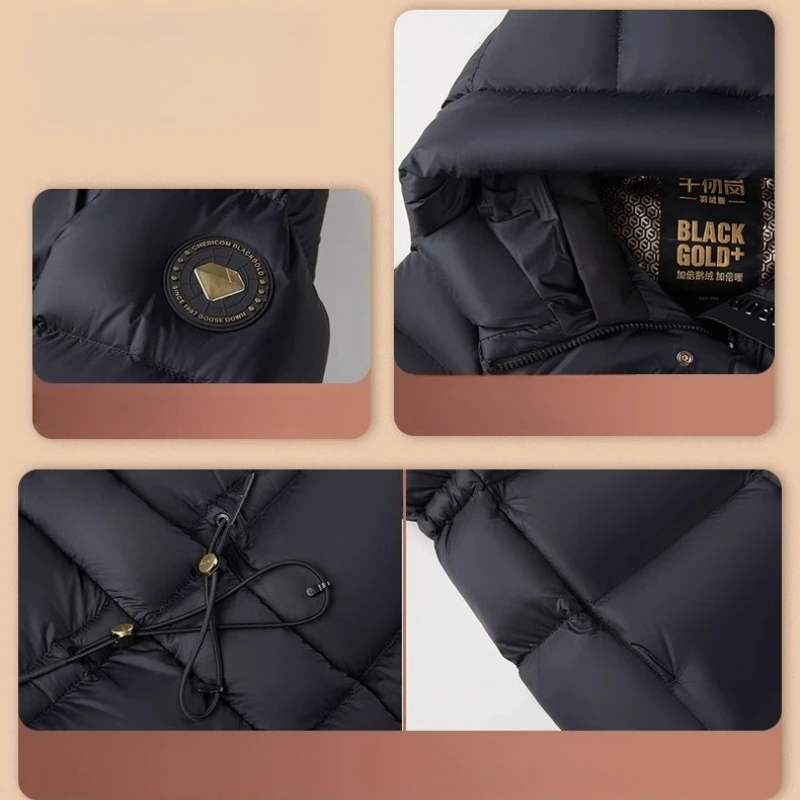 여성용 Chericom 롱 다운 코트 2025 겨울 신상 긴팔 후드 다운 코트 따뜻한 캐주얼 패션 솔리드 아우터 Y309768Y