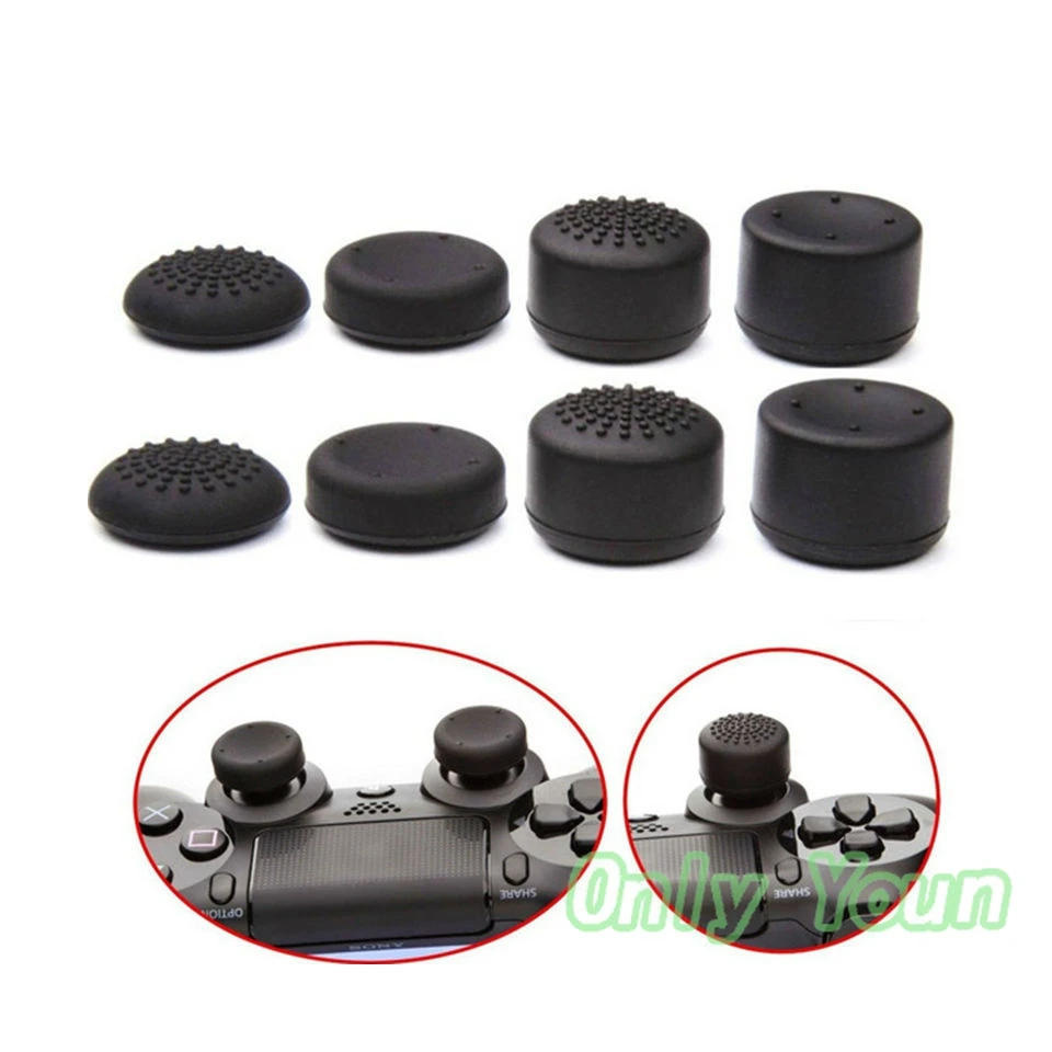 Aipinchun 8pcs/Set Enhanced Analog ThumbStick Joystick Grips Extra High Enhancements Cover Caps For Sony PlayStation PS4