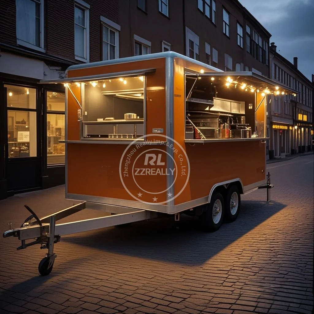 

Australia Standard Food Truck Outdoor Kitchen Fast Pizza Hot Dog Food Crat With CE DOT certification