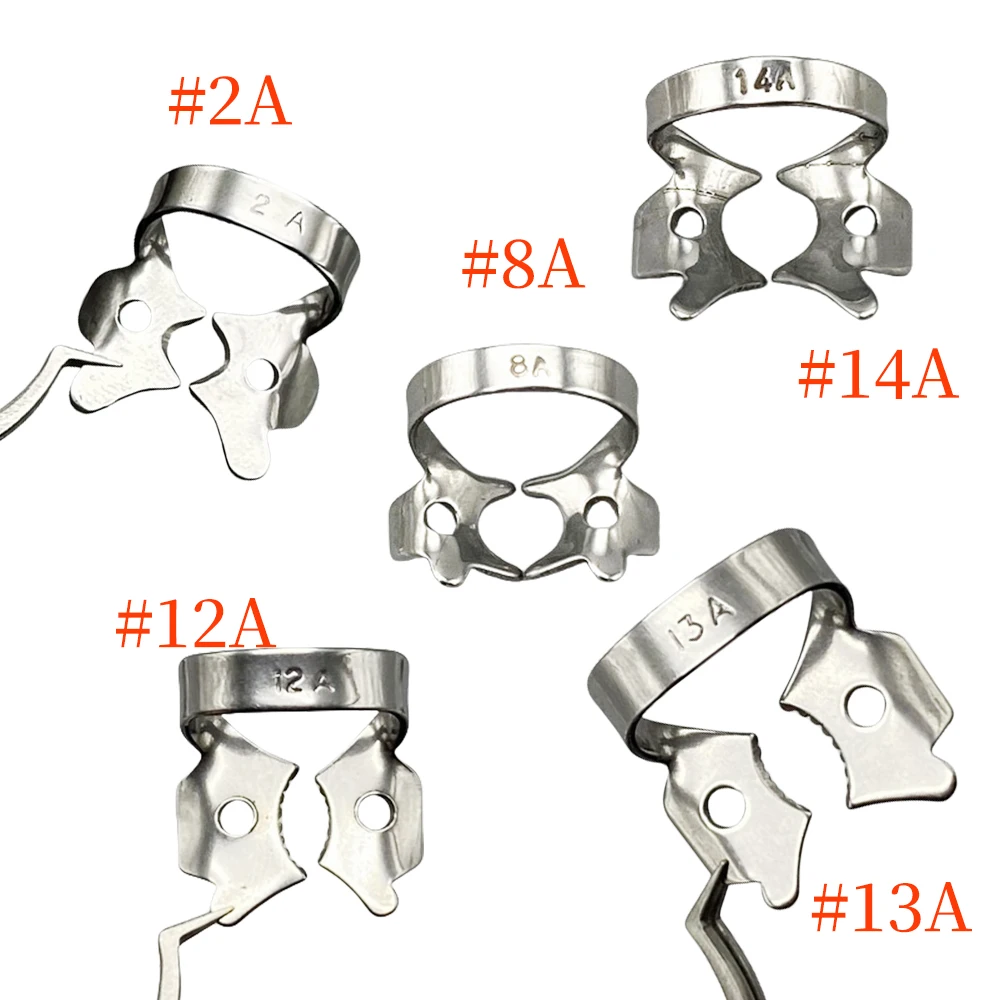 1/5/10 قطعة الأسنان المطاط السد المشابك 5 أحجام اللبية ترميم السد حامل قصاصة طب الأسنان مادة تقويم الأسنان 2A/8A/12A/13A #1