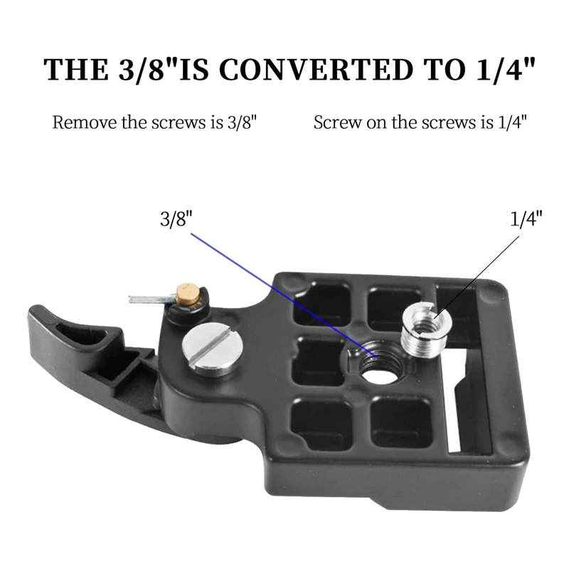 Camera Quick-Change Plate With 1/4 Inch Screw For Manfrotto 200Pl-14 + Quick-Change Plate Clamp Camera Tripod Ball Head
