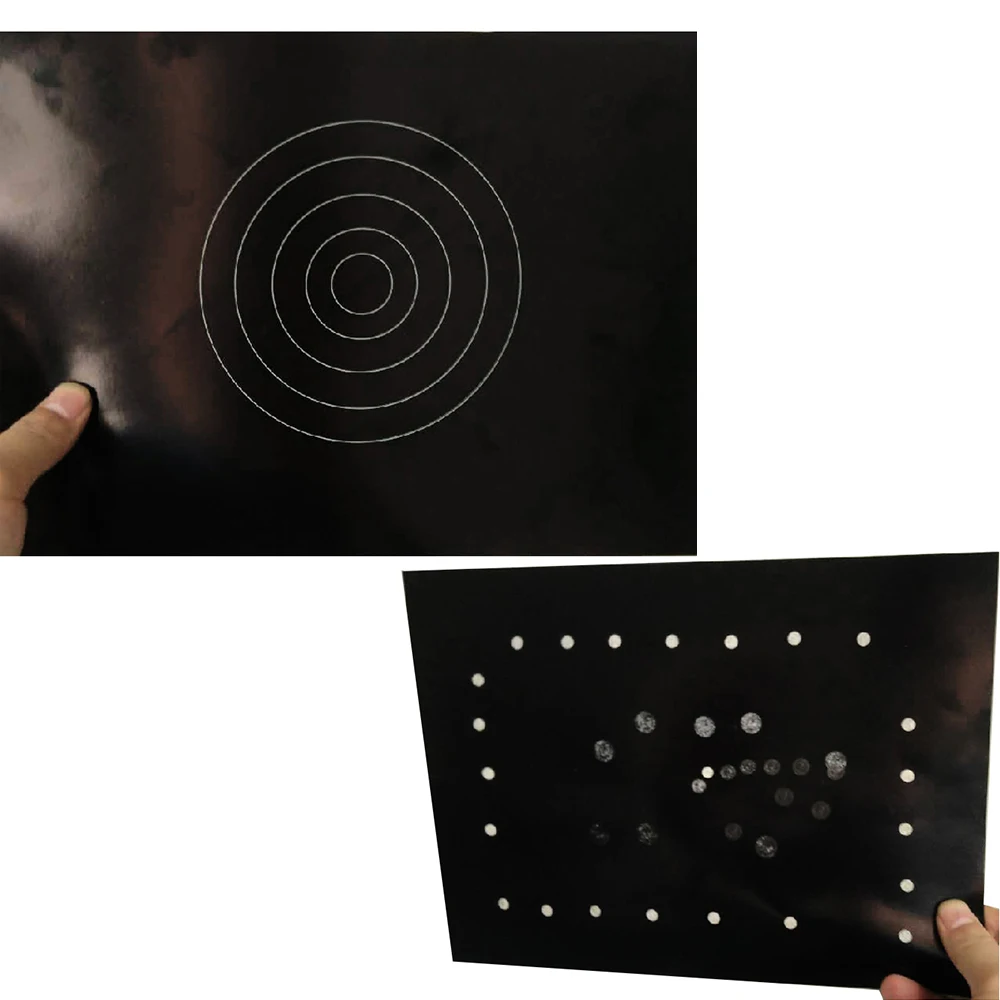 50pcs Laser Engraving Marking Welding Machine Test Photo Focus Paper Double Black Dimming Paper Fiber Laser Path Adjust 200*200