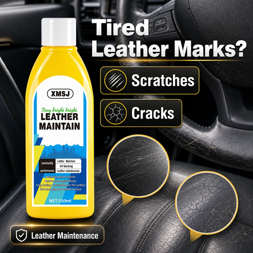 Leather Maintain 150ml Car Interior Care Cream Conditioner UV Blocking Restores Luster Protects Seats
