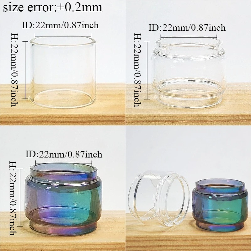 デッドラビットV2、グリフィン25ミニ、トルネイドヒーロー150、レサプリンス、ザ・トロールX用3in1ガラスチューブベース1セット
