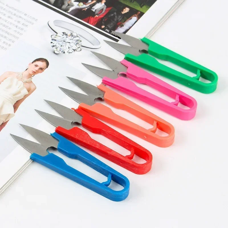 U-Shape Sewing Scissors Stainless Steel Clippers for Yarn Embroidery Tailoring and DIY Needlework Crafts Essential Sewing Tools