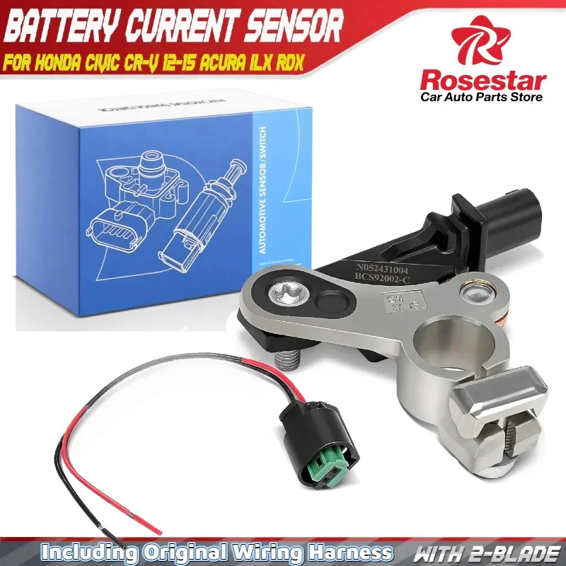 

Battery Current Sensor for Honda Civic CR-V 2012-2015 Acura ILX RDX w/ Connector 38920TR0A01, 38920TR0A02, 5S16130