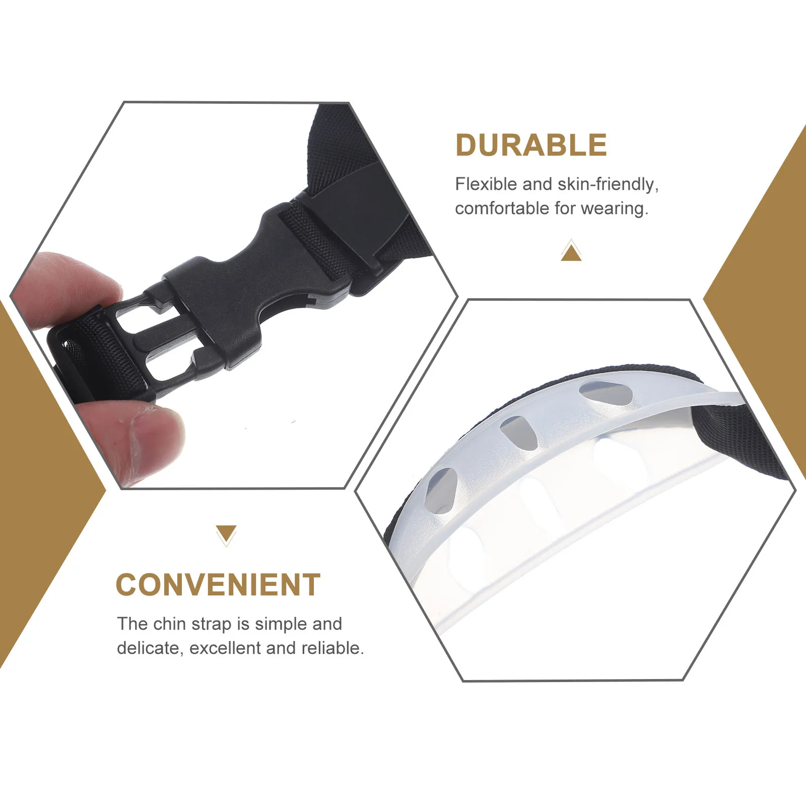 

2pcs Safety Chin Strap Durable Nylon PP Material Adjustable Replacement Part Work Construction Site Accessory