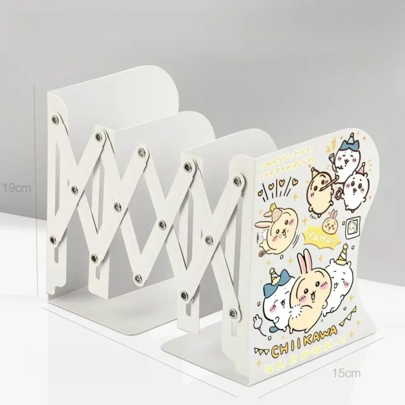 Chiikawa Hachiware Usagi Kawaii Anime Cartoon Desktop Organize Bookend Shelf Telescopic Storage Folding Bookshelf Student