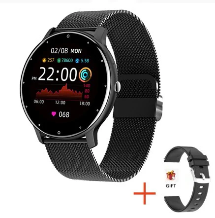 LIGE Smart Watch Dames Heren Volledig touchscreen Bluetooth-oproep Smartwatch Waterdichte sport-fitness tracker Horloges voor Android iOS