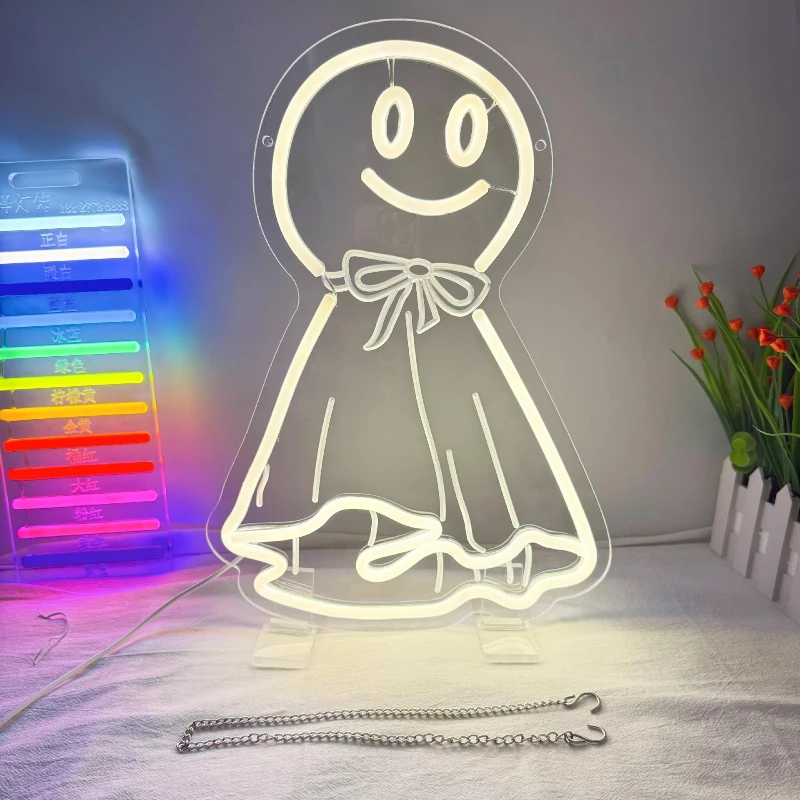 LED Creative-shaped Sunny Doll Neon Light, Acrylic Decorative Ambient Light, Acrylic Light Sign